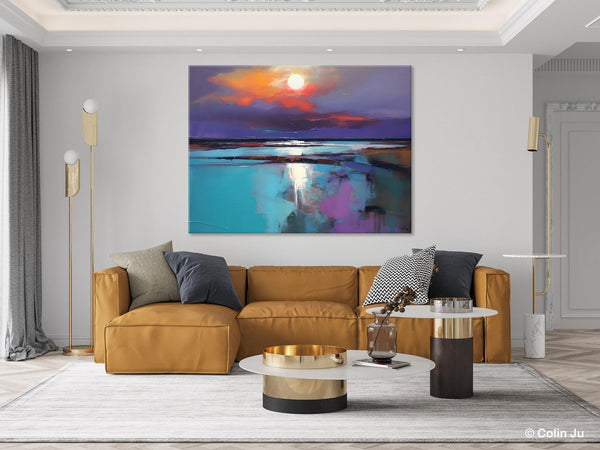 Original Landscape Abstract Painting, Simple Wall Art Ideas, Living Room Abstract Paintings, Large Landscape Canvas Paintings, Buy Art Online-HomePaintingDecor