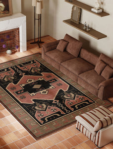 Large Modern Rugs under Dining Room Table, Contemporary Abstract Rugs Next to Bed, Vintage Soft Turkish Rug for Living Room, Geometric Modern Carpets for Office-HomePaintingDecor