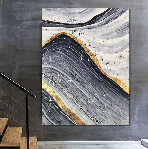 Abstract Canvas Painting, Extra Large Abstract Artwork, Modern Paintings for Dining Room, Hand Painted Wall Painting-HomePaintingDecor