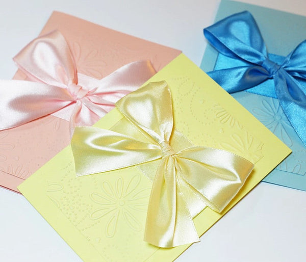 Unique Anniversary Greeting Card to Lovers, Beautiful Valentine's Day Greeting Card, Creative Birthday Greeting Card, Bowknot Greeting Cards, Original Handmade Wedding Greeting Card-HomePaintingDecor