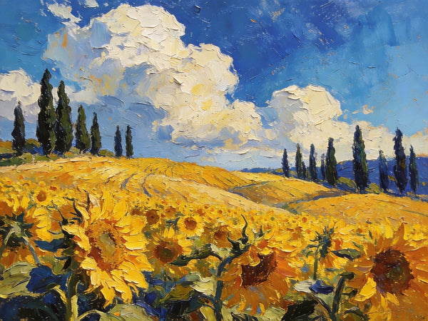 Original Wall Art Paintings, Charming Provence Floral Landscape, Landscape Canvas Paintings, Small Paintings on Canvas, Original Landscape Paintings, Hand Painted Canvas Art-HomePaintingDecor