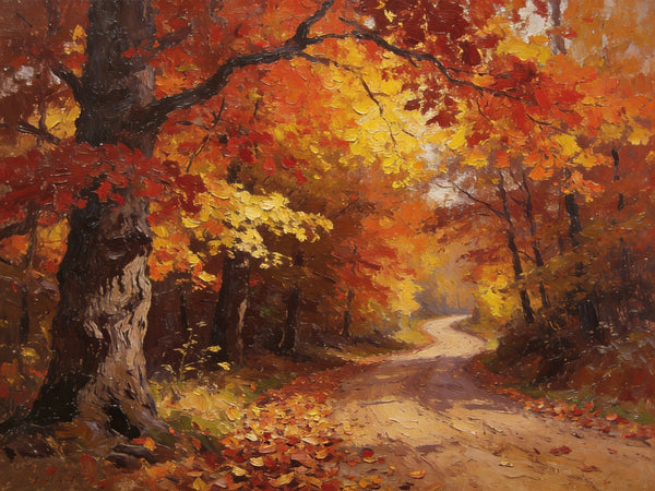 Canvas Wall Art Paintings, Serene Autumn Forest Landscape, Small Oil Paintings, Hand Painted Canvas Art, Landscape Canvas Paintings, Original Oil Paintings-HomePaintingDecor