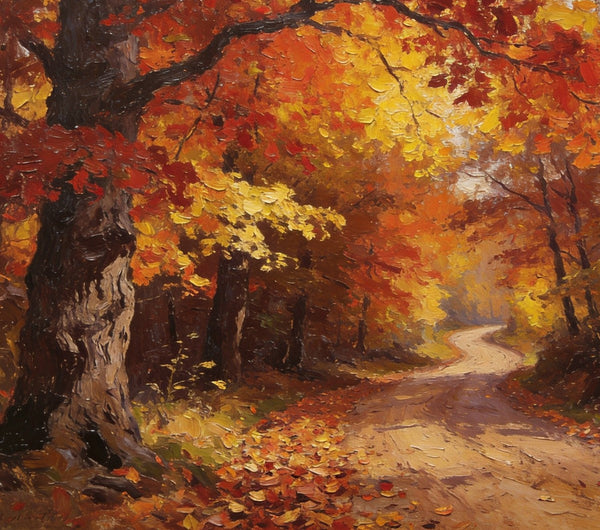 Canvas Wall Art Paintings, Serene Autumn Forest Landscape, Small Oil Paintings, Hand Painted Canvas Art, Landscape Canvas Paintings, Original Oil Paintings-HomePaintingDecor