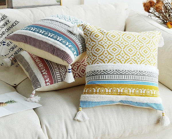 Modern Decorative Pillow for Interior Design, Contemporary Decorative Pillow Covers, Geometric Modern Sofa Pillows for Bedroom, Square Pillows for Couch-HomePaintingDecor