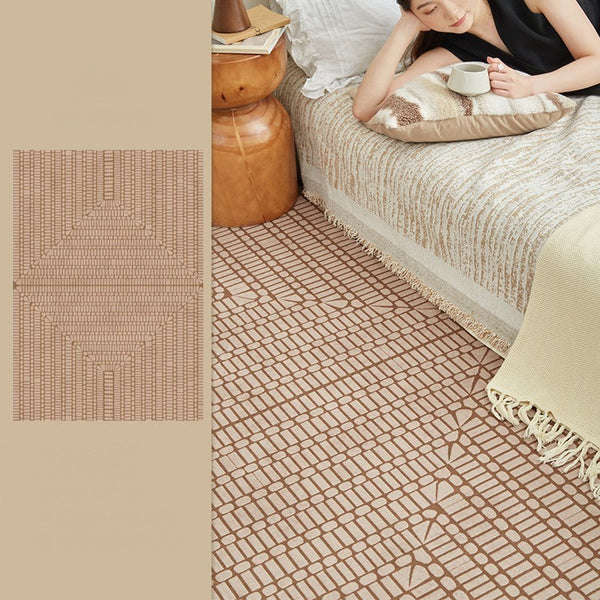 Mid Century Geometric Carpets, Modern Rugs under Dining Room Table, Contemporary Modern Rugs Next to Bed, Abstract Modern Rugs for Living Room-HomePaintingDecor