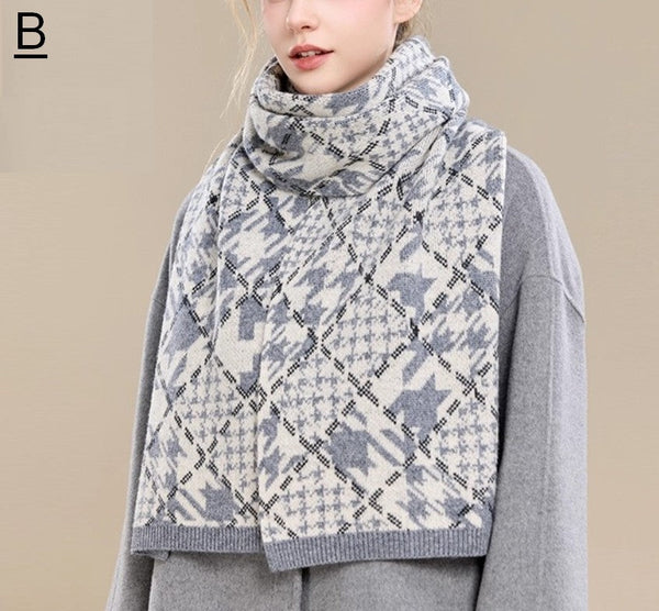 Holiday Scarf, Winter Wool Scarf, Warm Winter Scarf, Soft Cashmere Scarf for Women, Elegant Wool Scarves, Christmas Gifts for Her, Cold Weather Scarf, Fashion Scarf-HomePaintingDecor