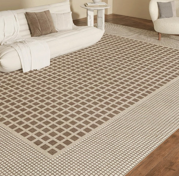 Contemporary Soft Rugs Next to Bed, Abstract Modern Rugs for Living Room, Dining Room Modern Floor Carpets, Modern Rug Ideas for Bedroom-HomePaintingDecor