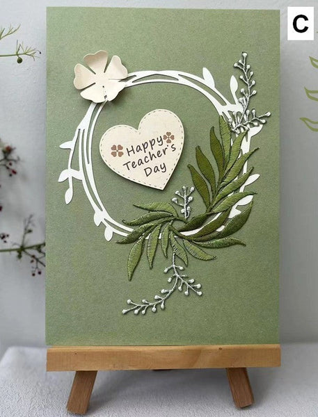 Creative Teacher's Day Greeting Card, Beautiful Greeting Cards, Embroidery Greeting Cards, Original Handmade Embroidery Greeting Cards-HomePaintingDecor