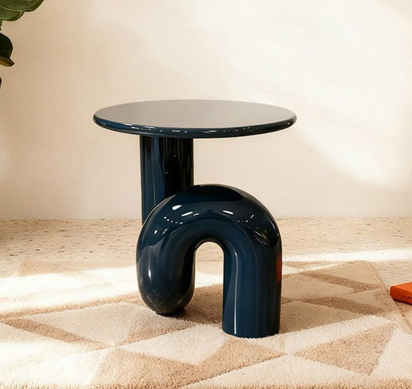 Contemporary Round Side Table, Minimalist Modern Occasional Table, Low Profile Sofa Table, Unique Small End Table, Portable Casual Side Table, Creative Coffee Table, Lightweight Indoor Outdoor Table, Contemporary Side Table-HomePaintingDecor