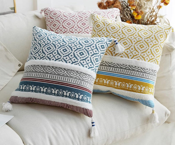 Modern Decorative Pillow for Interior Design, Contemporary Decorative Pillow Covers, Geometric Modern Sofa Pillows for Bedroom, Square Pillows for Couch-HomePaintingDecor