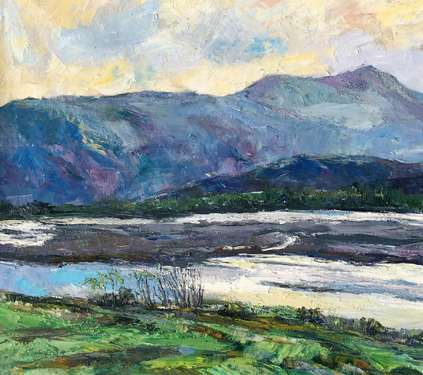 Landscape Canvas Painting, Canvas Wall Art Painting, Mountain Landscape Paintings, Custom Large Painting, Autumn Mountain Painting