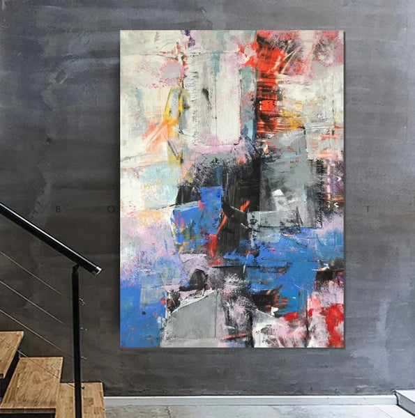 Modern Paintings Behind Sofa, Acrylic Paintings on Canvas, Large Painting for Living Room, Contemporary Canvas Wall Art, Buy Paintings Online-HomePaintingDecor