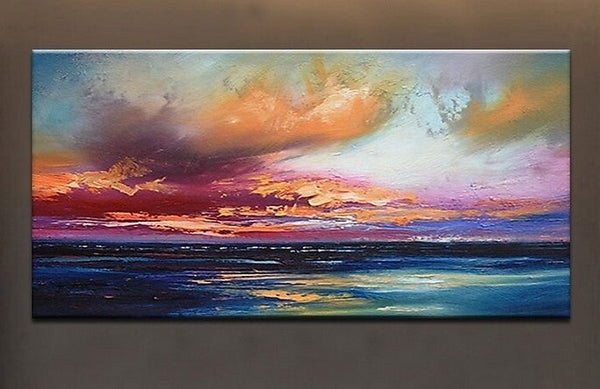 Abstract Landscape Paintings, Contemporary Wall Art Paintings, Simple Modern Paintings for Living Room-HomePaintingDecor