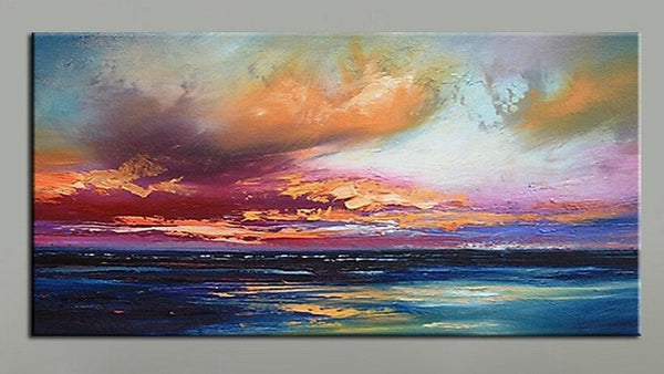 Abstract Landscape Paintings, Contemporary Wall Art Paintings, Simple Modern Paintings for Living Room-HomePaintingDecor