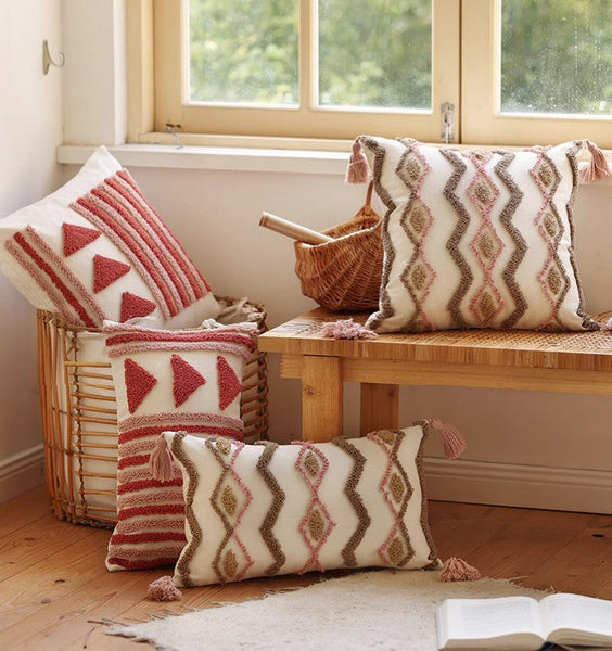 Modern Decorative Pillows for Interior Design, Simple Decorative Pillow Covers, Square Modern Throw Pillows for Couch, Contemporary Modern Sofa Pillows-HomePaintingDecor