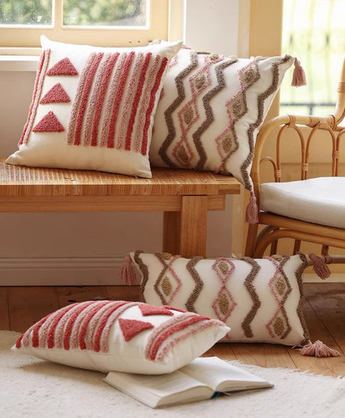 Modern Decorative Pillows for Interior Design, Simple Decorative Pillow Covers, Square Modern Throw Pillows for Couch, Contemporary Modern Sofa Pillows-HomePaintingDecor