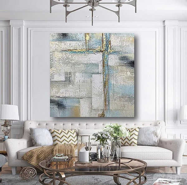 Simple Painting Ideas for Living Room, Acrylic Painting on Canvas, Large Paintings for Office, Buy Paintings Online, Oversized Canvas Paintings-HomePaintingDecor