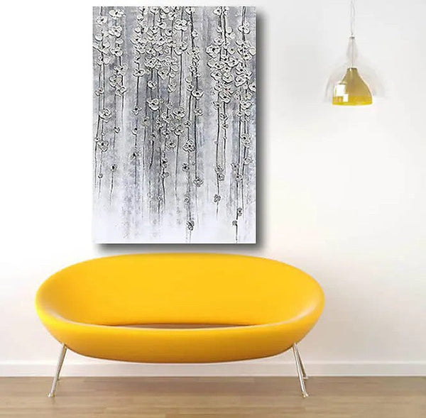 Paintings for Bedroom, Abstract Flower Painting, Flower Acrylic Painting, Canvas Painting Flower, Simple Modern Acrylic Paintings-HomePaintingDecor