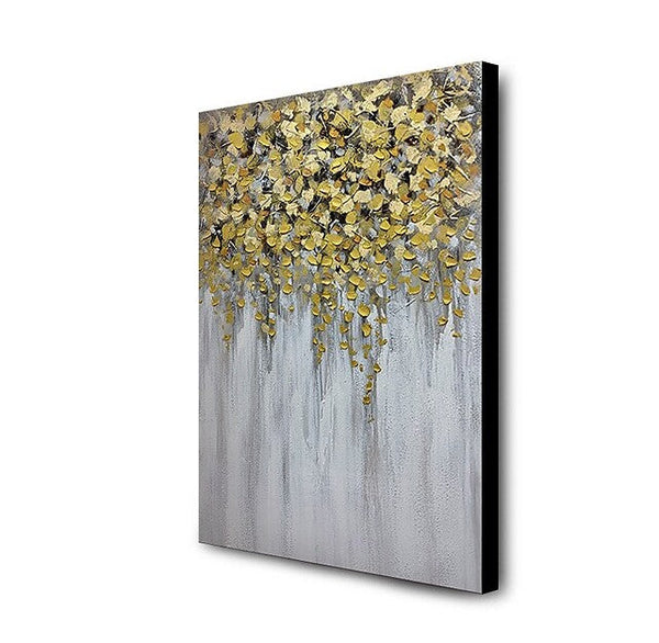 Simple Modern Acrylic Paintings, Abstract Flower Painting, Flower Acrylic Painting, Canvas Painting Flower, Paintings for Dining Room-HomePaintingDecor