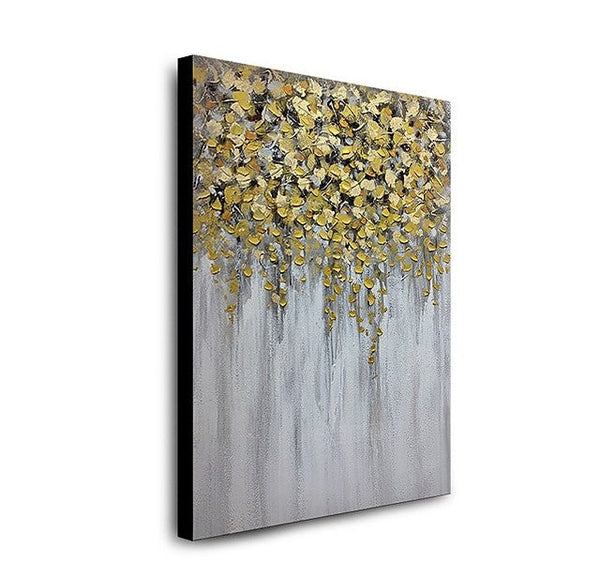 Simple Modern Acrylic Paintings, Abstract Flower Painting, Flower Acrylic Painting, Canvas Painting Flower, Paintings for Dining Room-HomePaintingDecor