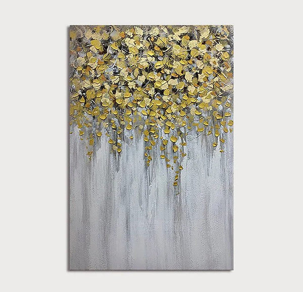 Simple Modern Acrylic Paintings, Abstract Flower Painting, Flower Acrylic Painting, Canvas Painting Flower, Paintings for Dining Room-HomePaintingDecor