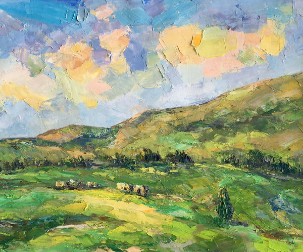 Landscape Painting for Sale, Mountain Painting, Custom Original Landscape Painting on Canvas, Landscape Painting for Living Room-HomePaintingDecor