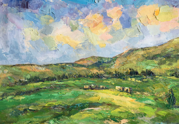Landscape Painting for Sale, Mountain Painting, Custom Original Landscape Painting on Canvas, Landscape Painting for Living Room-HomePaintingDecor