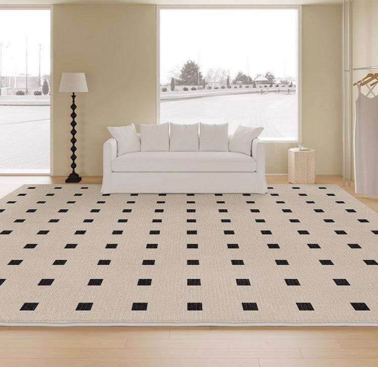 Geometric Contemporary Modern Rugs Next To Bed, Abstract Pattern Floor Mat, Soft Cozy Bedroom Carpet Runner