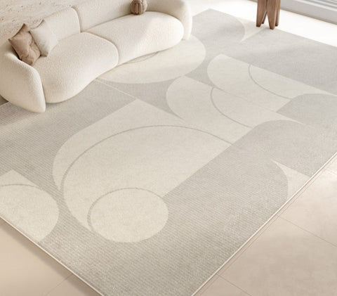 Abstract Contemporary Rugs for Bedroom, Dining Room Floor Rugs, Grey Modern Rugs under Sofa, Large Modern Rugs in Living Room, Modern Rugs for Office-HomePaintingDecor
