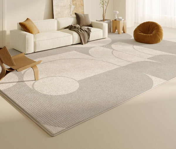 Abstract Contemporary Rugs for Bedroom, Dining Room Floor Rugs, Grey Modern Rugs under Sofa, Large Modern Rugs in Living Room, Modern Rugs for Office-HomePaintingDecor
