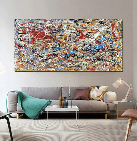 Colorful Contemporary Canvas Artwork, Modern Art Paintings for Dining Room, Abstract Wall Art Paintings, Large Acrylic Paintings on Canvas, Hand Painted Wall Art Paintings-HomePaintingDecor
