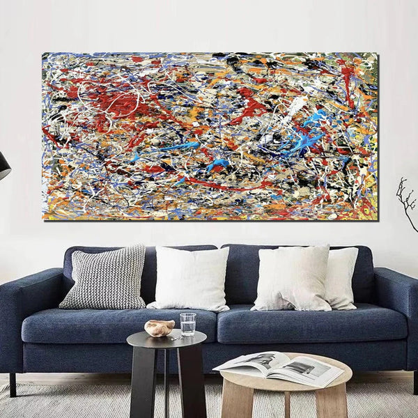 Colorful Contemporary Canvas Artwork, Modern Art Paintings for Dining Room, Abstract Wall Art Paintings, Large Acrylic Paintings on Canvas, Hand Painted Wall Art Paintings-HomePaintingDecor