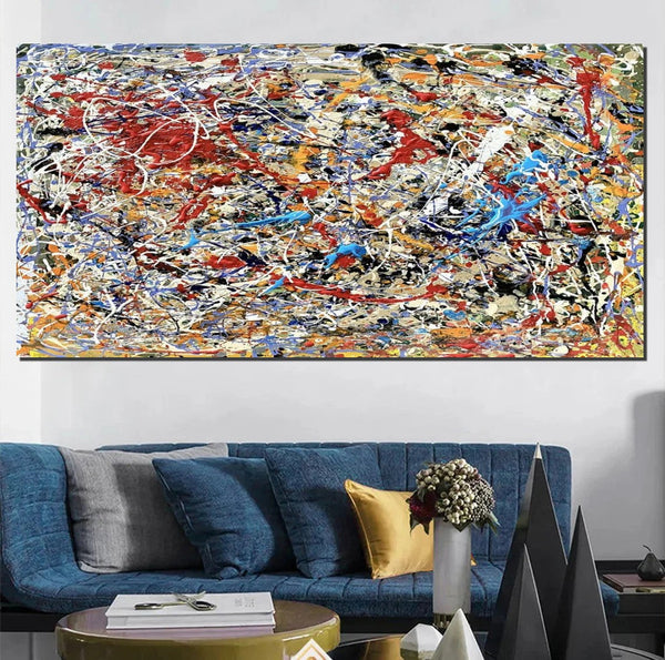 Colorful Contemporary Canvas Artwork, Modern Art Paintings for Dining Room, Abstract Wall Art Paintings, Large Acrylic Paintings on Canvas, Hand Painted Wall Art Paintings-HomePaintingDecor
