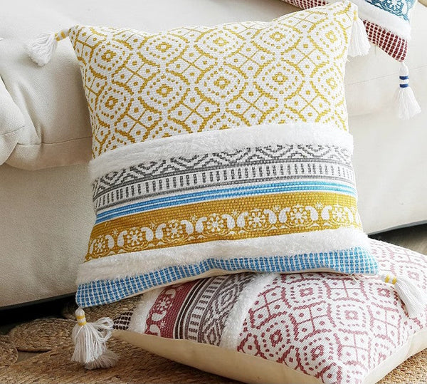 Modern Decorative Pillow for Interior Design, Contemporary Decorative Pillow Covers, Geometric Modern Sofa Pillows for Bedroom, Square Pillows for Couch-HomePaintingDecor