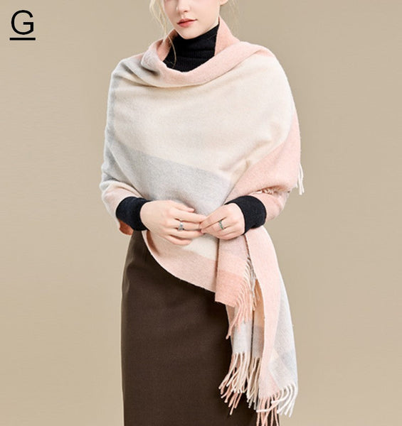 Christmas Holiday Gift, Evening Wrap, Large Wool Scarf, Winter Shawl, Elegant Shawl, Warm Cape, Cold Weather Scarf, Fashion Scarf, Oversized Scarf, Winter Shawl-HomePaintingDecor