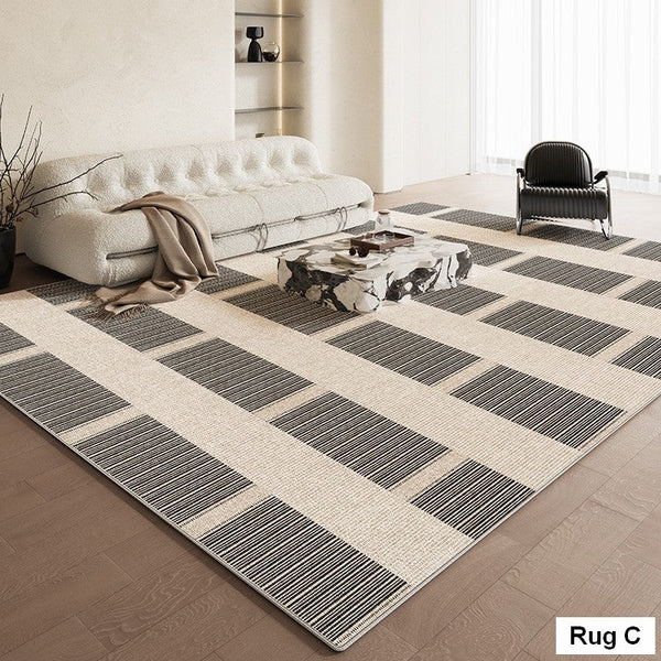 Simple Abstract Rugs for Living Room, Bedroom Floor Rugs, Contemporary Abstract Rugs for Dining Room, Modern Rug Ideas for Living Room-HomePaintingDecor