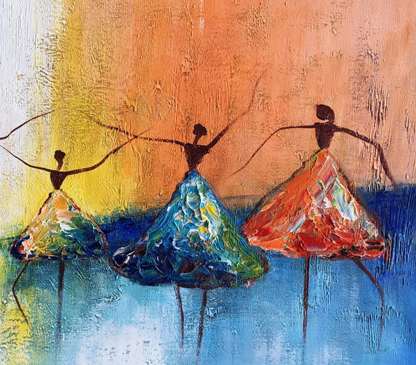 Acrylic Abstract Painting, Ballet Dancer Painting, Abstract Modern Painting, Modern Paintings for Living Room,Custom Art-HomePaintingDecor