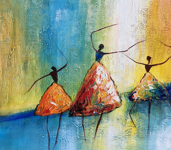 Acrylic Abstract Painting, Ballet Dancer Painting, Abstract Modern Painting, Modern Paintings for Living Room,Custom Art-HomePaintingDecor