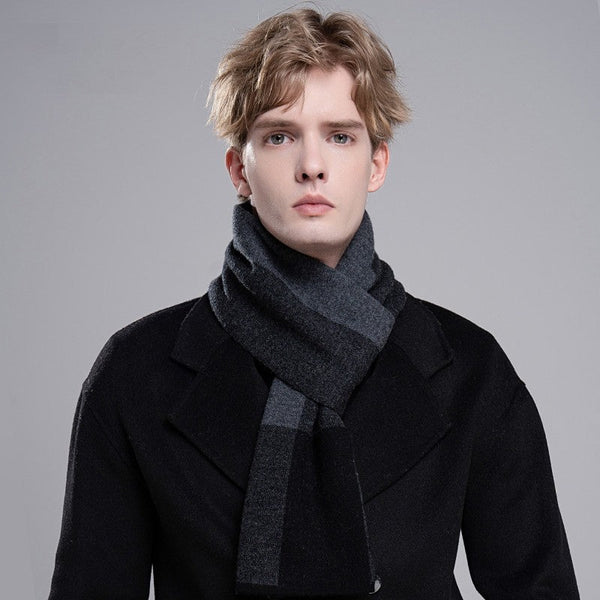 Formal Men Scarf Styles, Business Wool Scarf for Gentleman, Men's Winter Scarf, Thick Wool Scarf for Men, Modern Casual Scarf Men, Men's Wool Scarf Winter