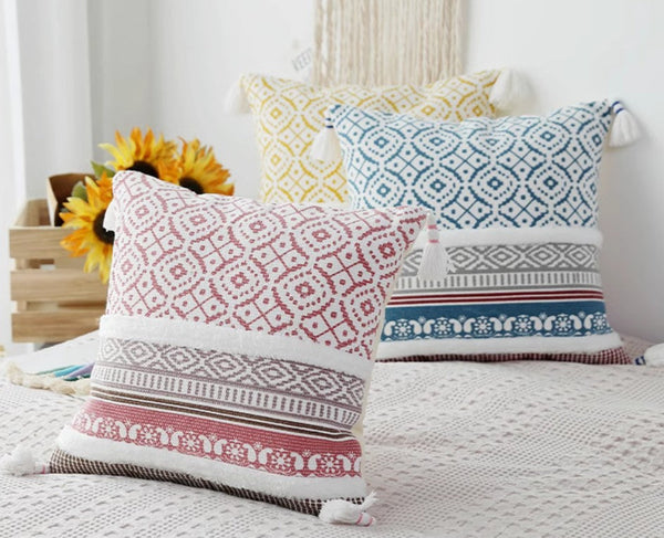 Modern Decorative Pillow for Interior Design, Contemporary Decorative Pillow Covers, Geometric Modern Sofa Pillows for Bedroom, Square Pillows for Couch-HomePaintingDecor