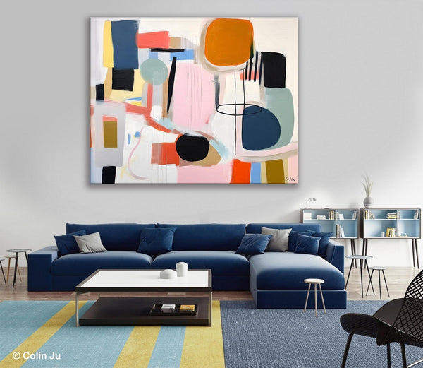 Abstract Canvas Paintings, Extra Large Canvas Painting for Living Room, Original Acrylic Wall Art, Oversized Contemporary Acrylic Paintings