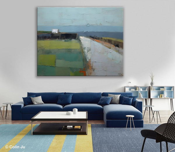 Heavy Texture Canvas Art, Abstract Landscape Paintings, Extra Large Canvas Painting for Living Room, Large Original Abstract Wall Art-HomePaintingDecor