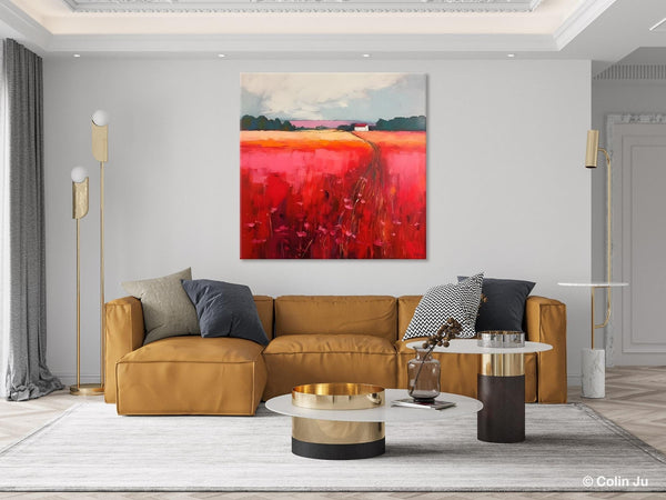Original Landscape Paintings, Oversized Modern Wall Art Paintings, Modern Acrylic Artwork on Canvas, Large Abstract Painting for Living Room-HomePaintingDecor