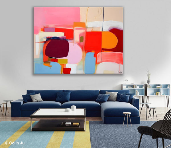 Extra Large Canvas Paintings, Original Abstract Art, Modern Wall Art Ideas for Dining Room, Impasto Painting, Contemporary Acrylic Paintings-HomePaintingDecor