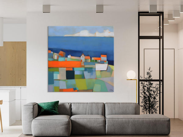 Landscape Canvas Paintings, Original Abstract Wall Art Paintings, Modern Wall Art Painting for Living Room, Acrylic Painting on Canvas-HomePaintingDecor