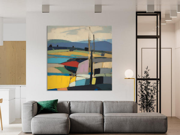 Original Landscape Wall Art Paintings, Abstract Wall Art Painting for Living Room, Landscape Canvas Paintings, Acrylic Painting on Canvas