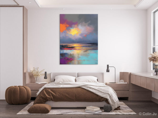 Landscape Painting on Canvas, Abstract Paintings for Bedroom, Contemporary Wall Art Paintings, Extra Large Original Art, Buy Wall Art Online-HomePaintingDecor
