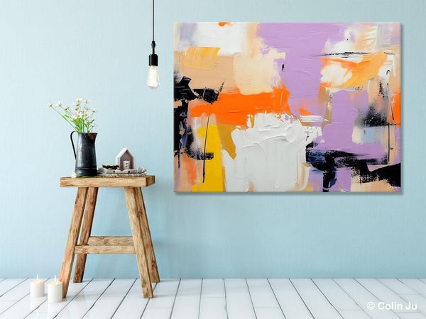 Modern Acrylic Painting on Canvas, Contemporary Wall Art Paintings, Extra Large Original Art for Dining Room, Hand Painted Canvas Artwork-HomePaintingDecor