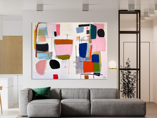 Contemporary Acrylic Painting on Canvas, Original Canvas Art, Large Wall Art Painting for Bedroom, Oversized Modern Abstract Wall Paintings-HomePaintingDecor