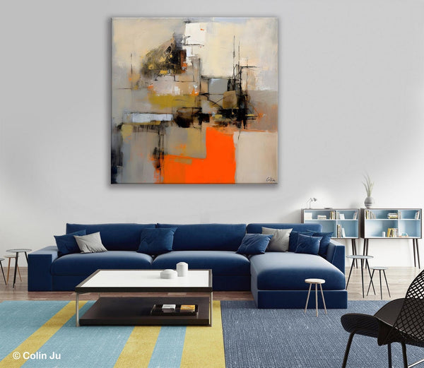 Large Abstract Art for Bedroom, Original Abstract Wall Art, Simple Modern Acrylic Artwork, Modern Canvas Paintings, Contemporary Canvas Art-HomePaintingDecor